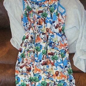 Colorful Cartoon Print Dress toy story